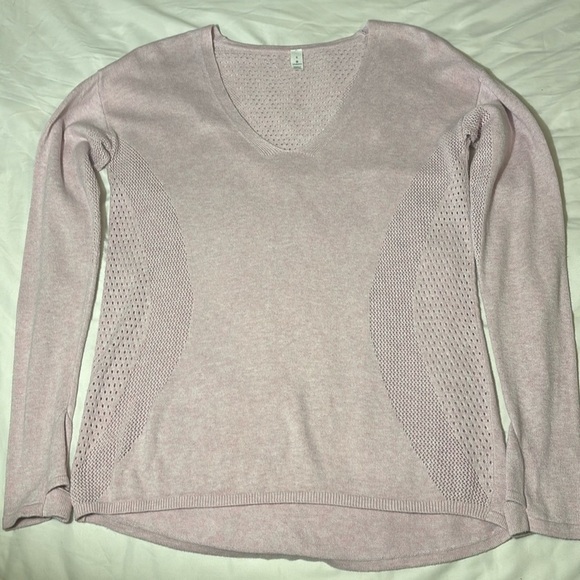 Lululemon Still Movement Sweater Heathered Petals pink size 6 - Picture 2 of 9